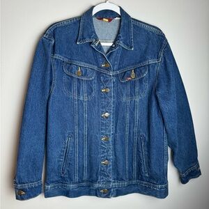 Vintage Ms Lee Denim blue Jean Trucker Style Jacket Size 9/10 70’s 80’s